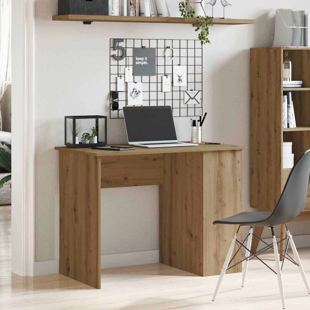skrivebord 100x55x75 cm konstrueret træ kunsteg