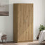 garderobe 90x52x200 cm konstrueret træ kunsteg