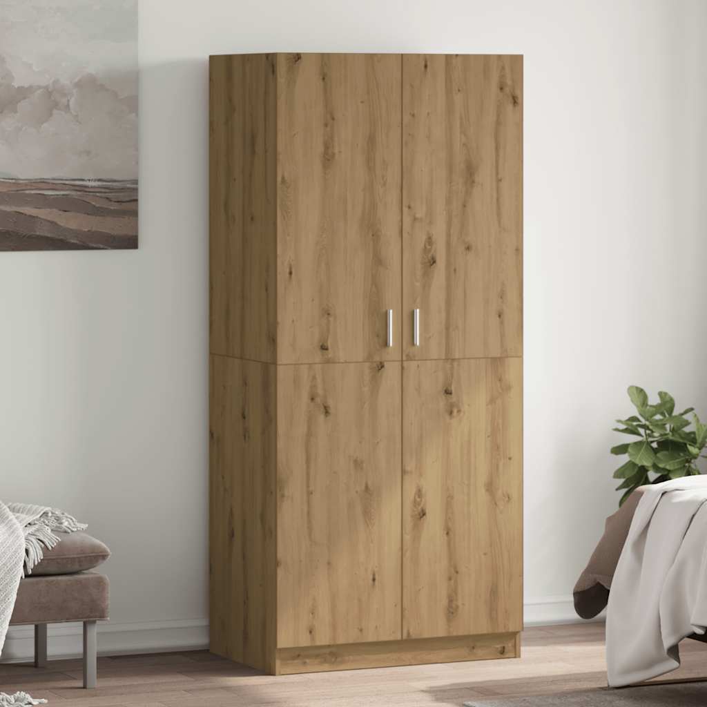 garderobe 90x52x200 cm konstrueret træ kunsteg