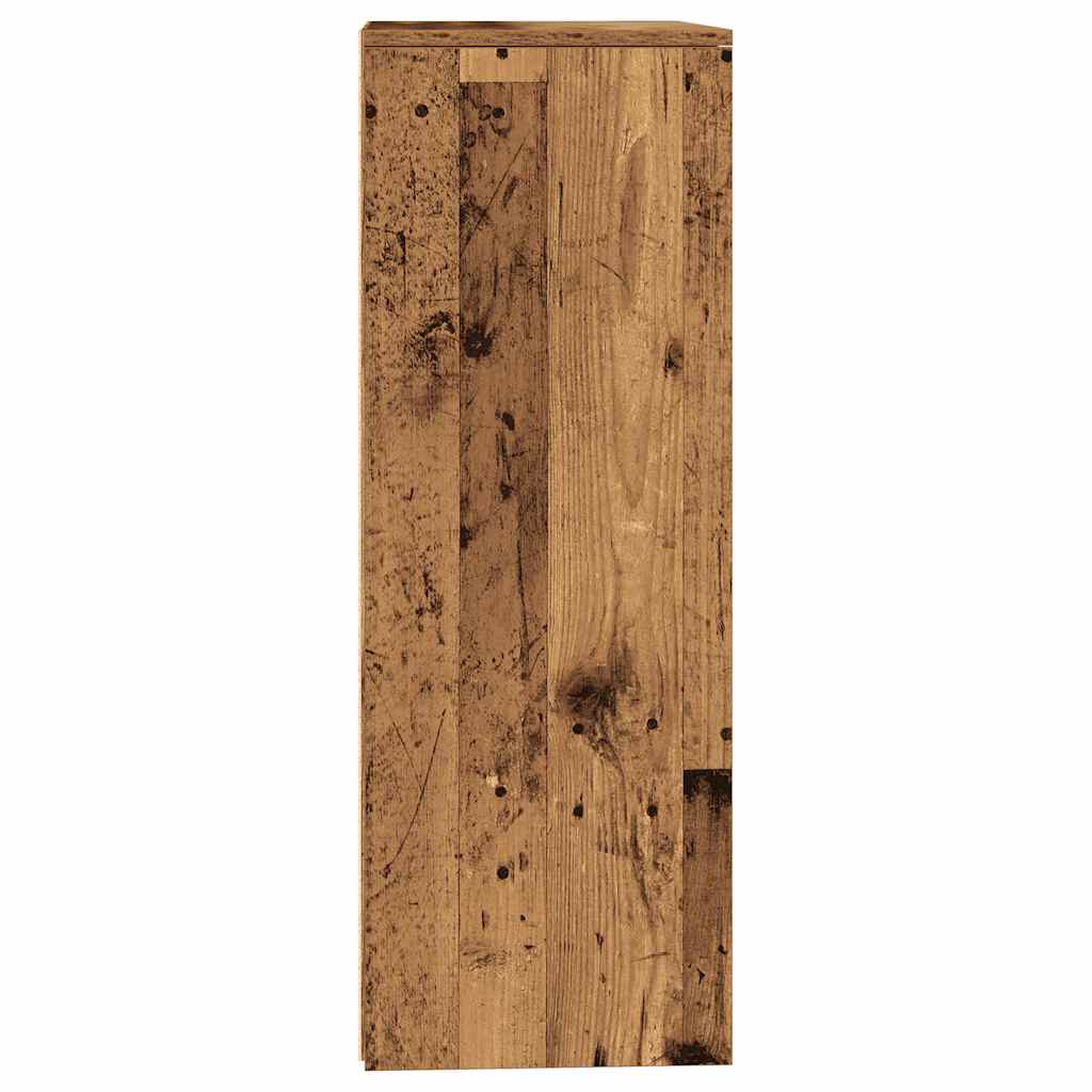 kommode med 6 skuffer 50x34x96 cm konstrueret træ gammelt træ