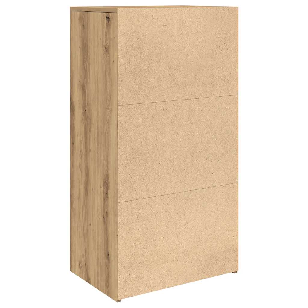 skænk med 6 skuffer 50x34x96 cm konstrueret træ artisan egetræ