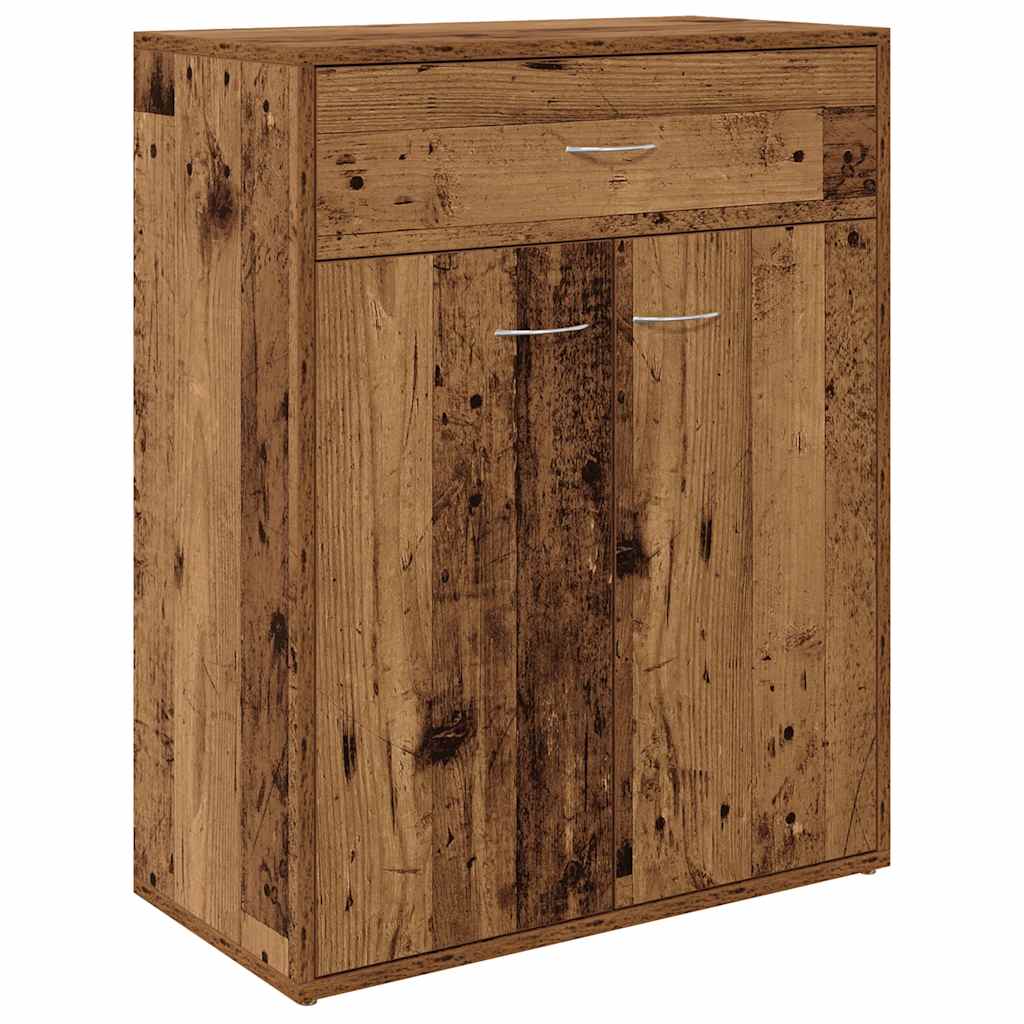 skænk 60x30x75 cm konstrueret træ antikt træ