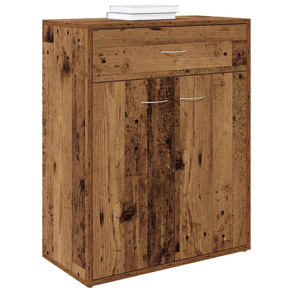 skænk 60x30x75 cm konstrueret træ antikt træ