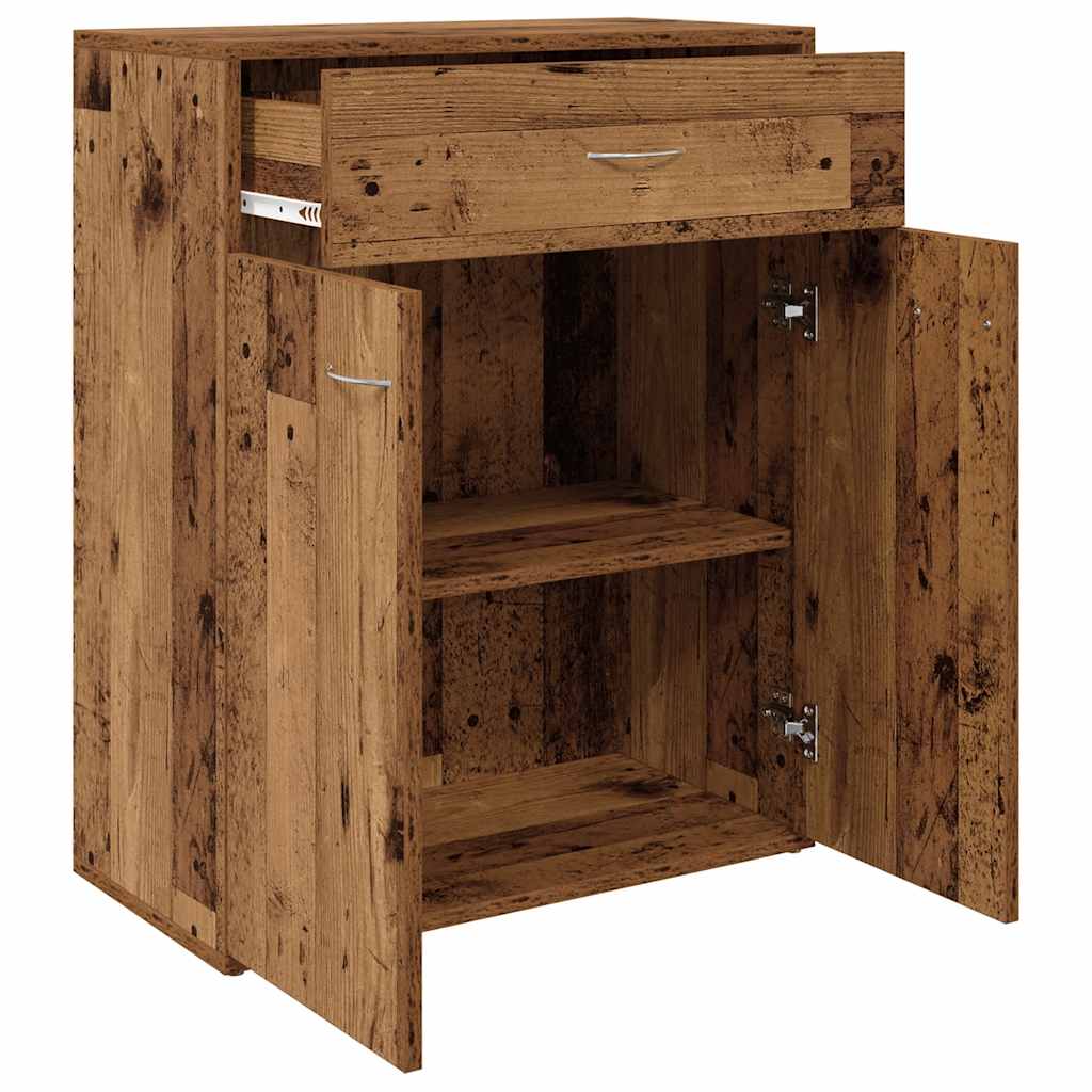 skænk 60x30x75 cm konstrueret træ antikt træ