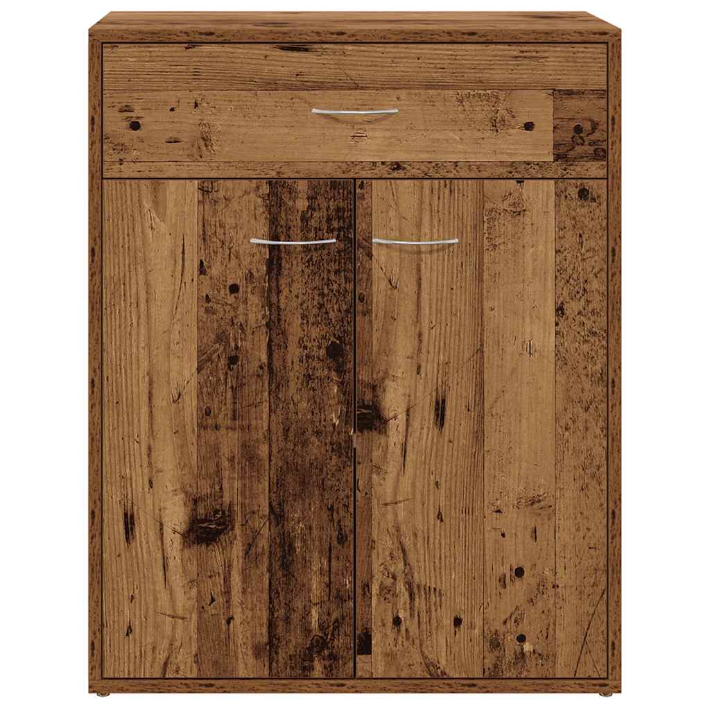 skænk 60x30x75 cm konstrueret træ antikt træ