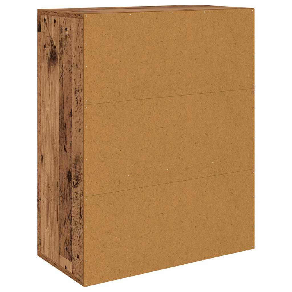 skænk 60x30x75 cm konstrueret træ antikt træ
