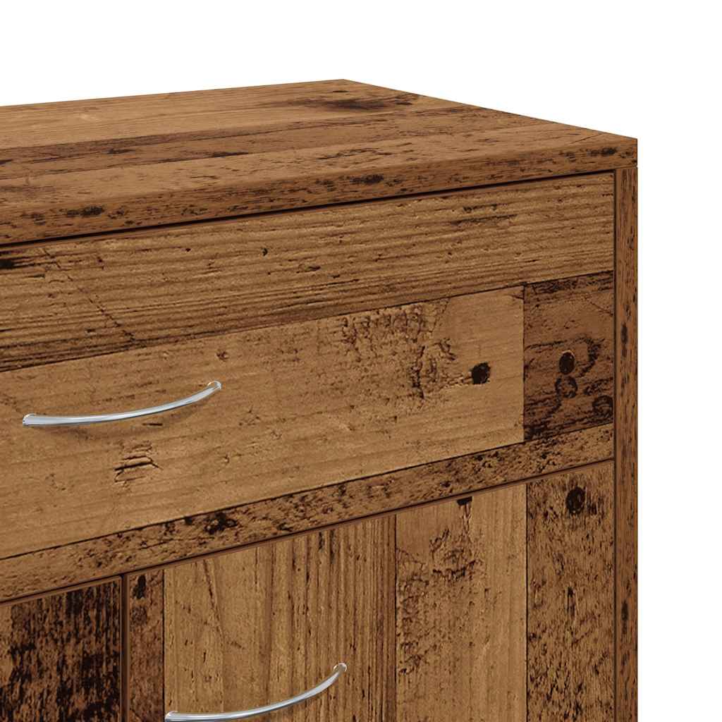 skænk 60x30x75 cm konstrueret træ antikt træ