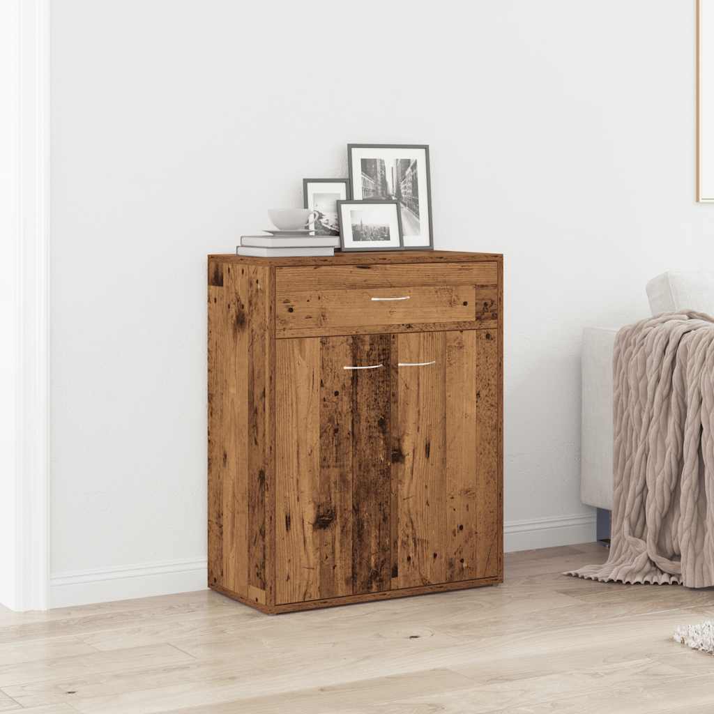 skænk 60x30x75 cm konstrueret træ antikt træ