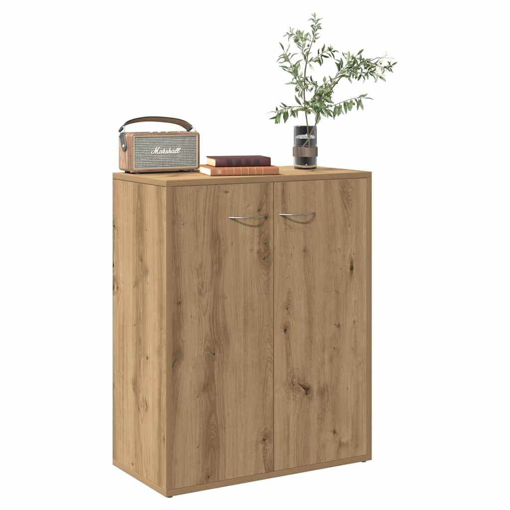 skænk 60x30x75 cm konstrueret træ egetræsfarve