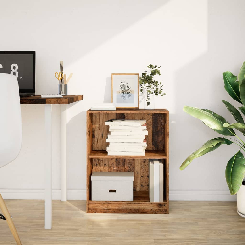 bogreol 60x24x76 cm konstrueret træ antikt træ