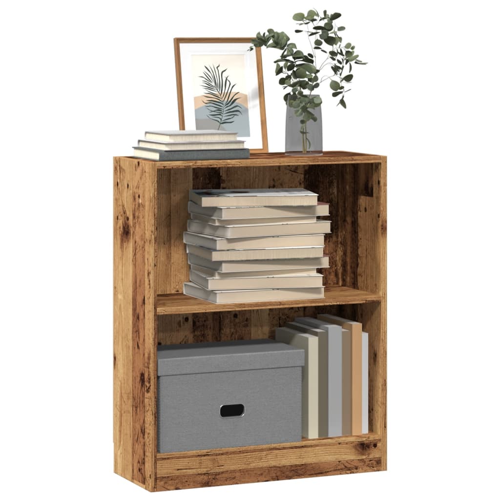 bogreol 60x24x76 cm konstrueret træ antikt træ