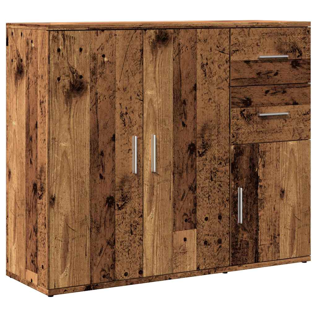 skænk 91x29,5x75 cm konstrueret træ antikt trælook