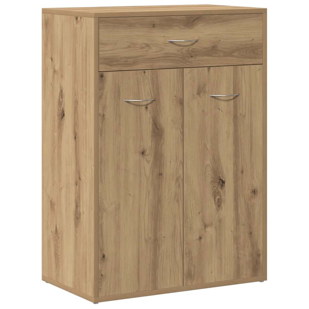 skoskab 60x35x84 cm konstrueret træ kunsteg