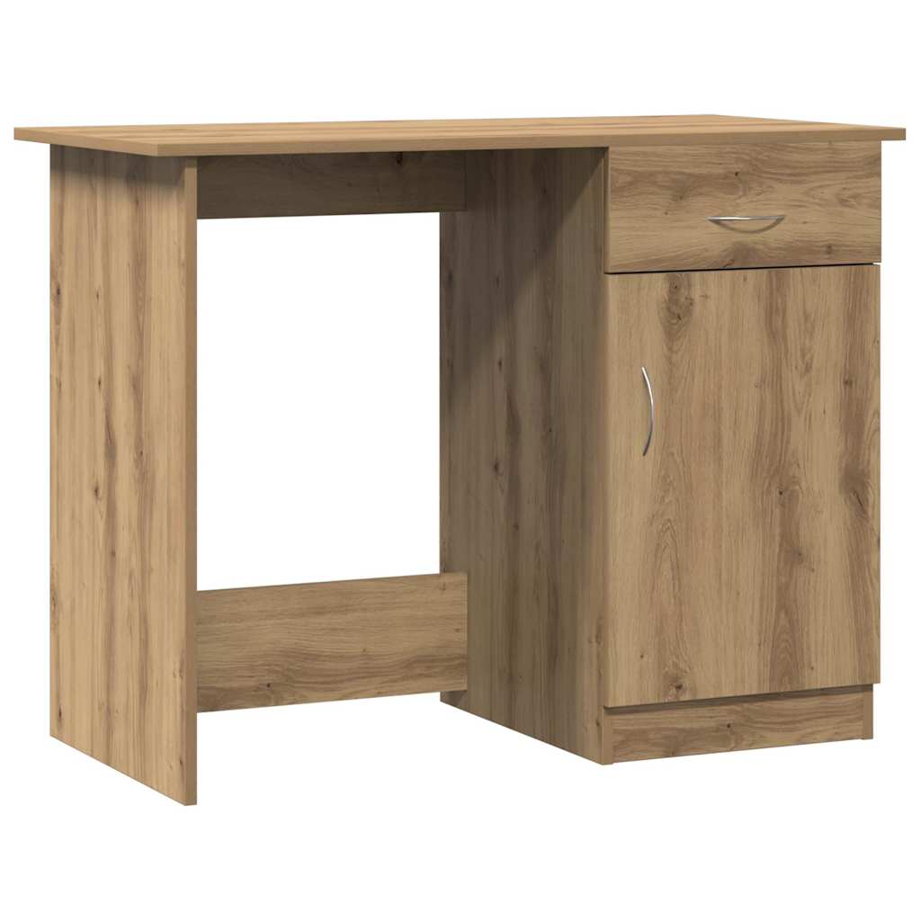 skrivebord 100x50x76 cm konstrueret træ kunsteg
