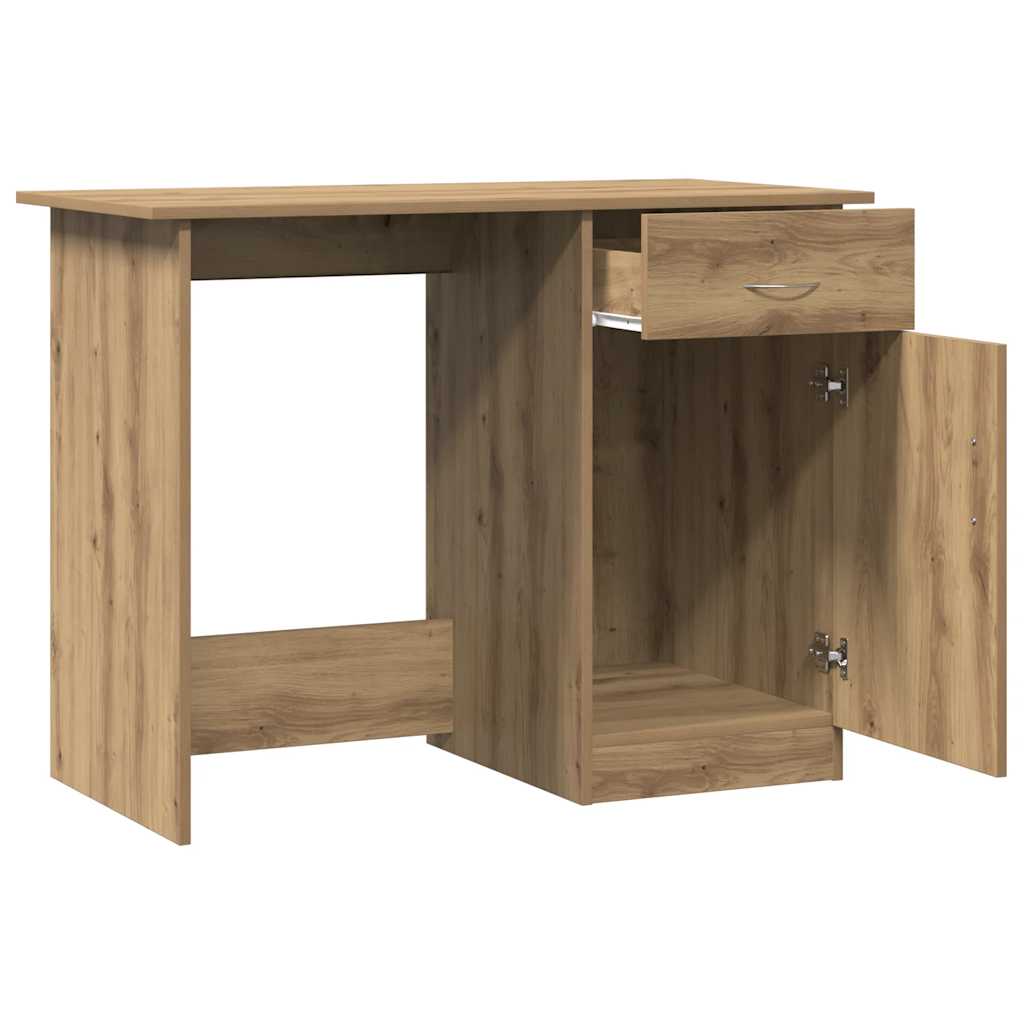 skrivebord 100x50x76 cm konstrueret træ kunsteg