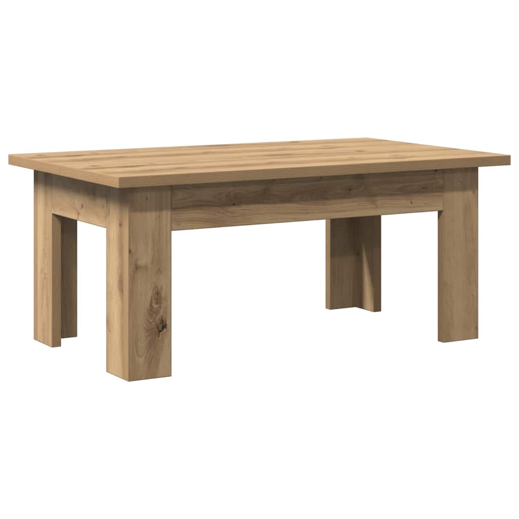 sofabord 100x60x42 cm konstrueret træ kunsteg