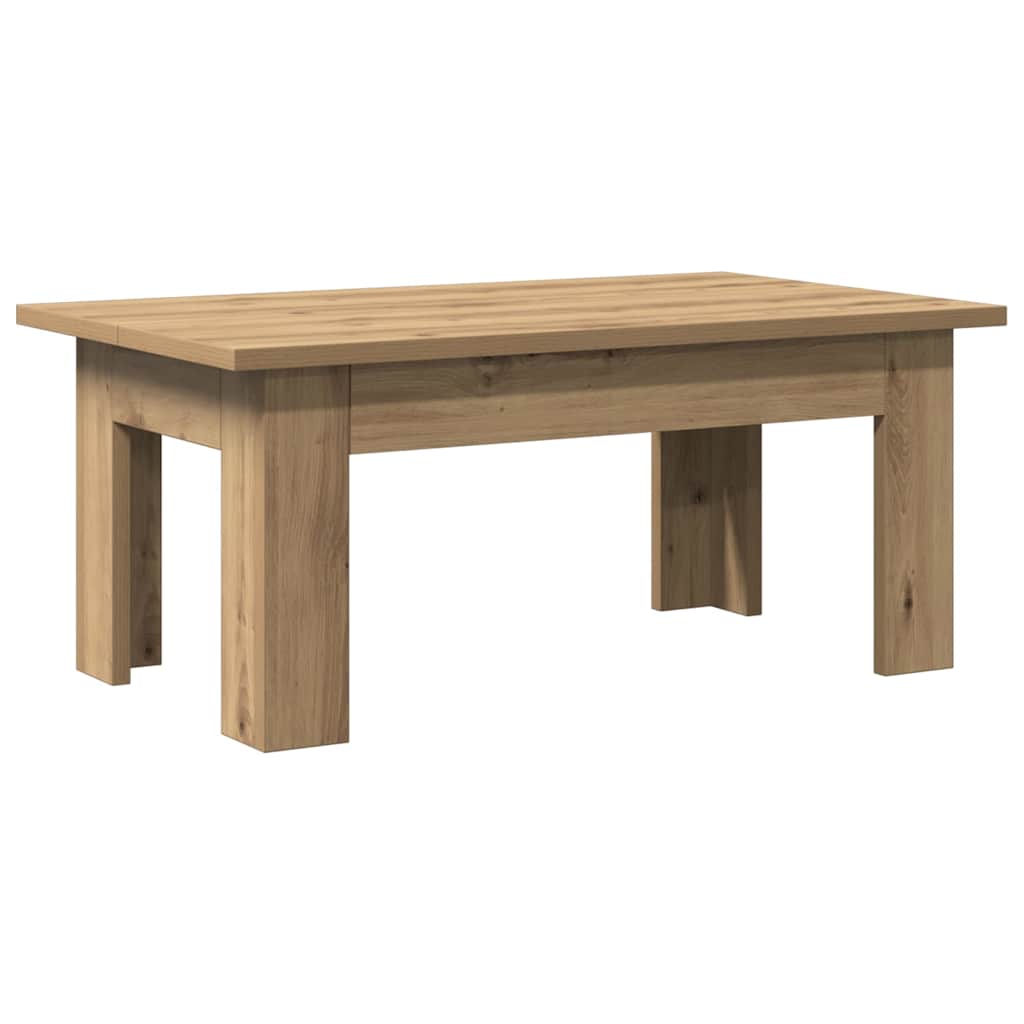 sofabord 100x60x42 cm konstrueret træ kunsteg