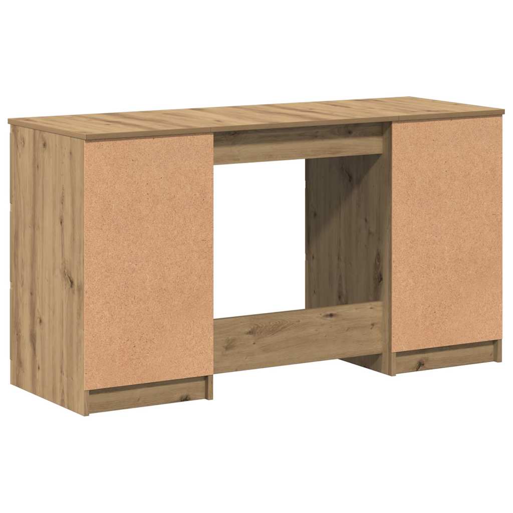 skrivebord 140x50x77 cm konstrueret træ kunsteg