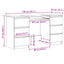 skrivebord 140x50x77 cm konstrueret træ kunsteg