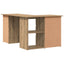 hjørneskrivebord 145x100x76 cm konstrueret træ artisan egetræ