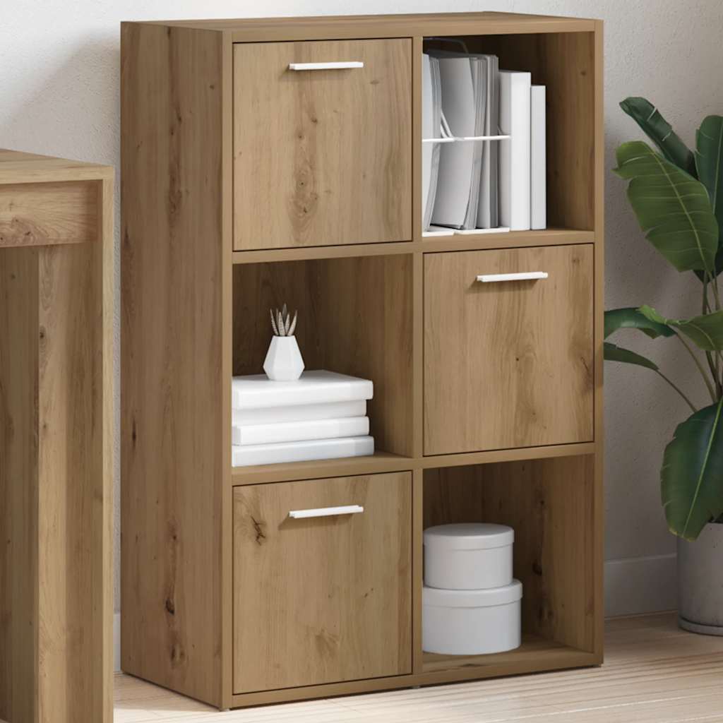 bogreol 60,5x30x90 cm konstrueret træ kunsteg