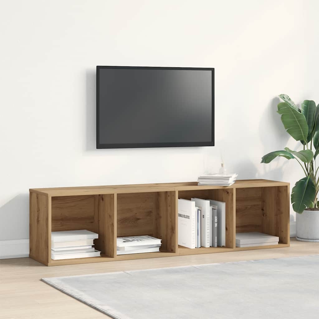 tv-bord 120x34x37 cm konstrueret træ egetræsfarve