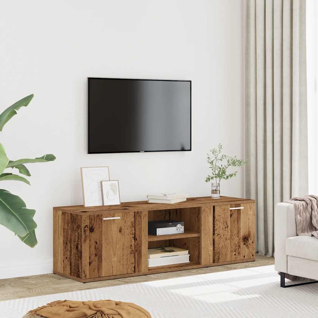 tv-bord 120x34x37 cm konstrueret træ antikt træ