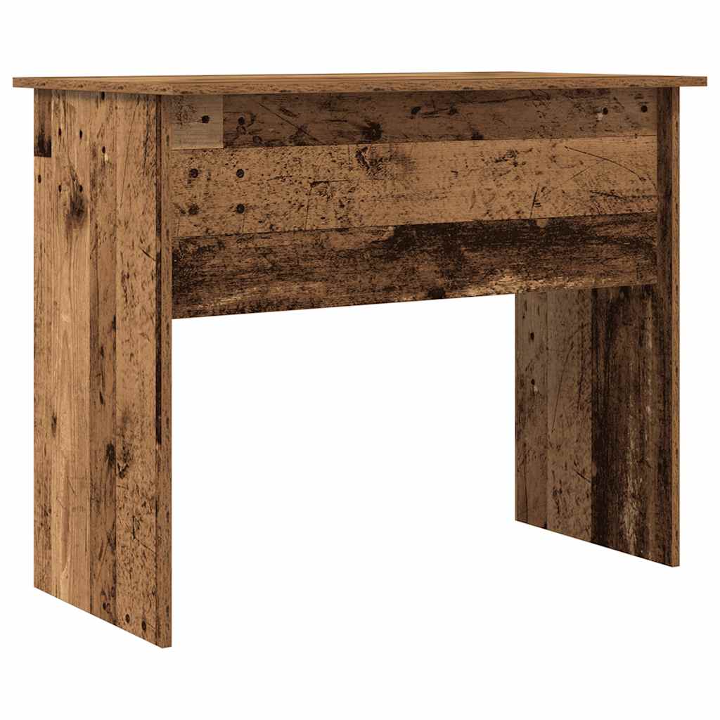 skrivebord 90x50x74 cm konstrueret træ antikt trælook