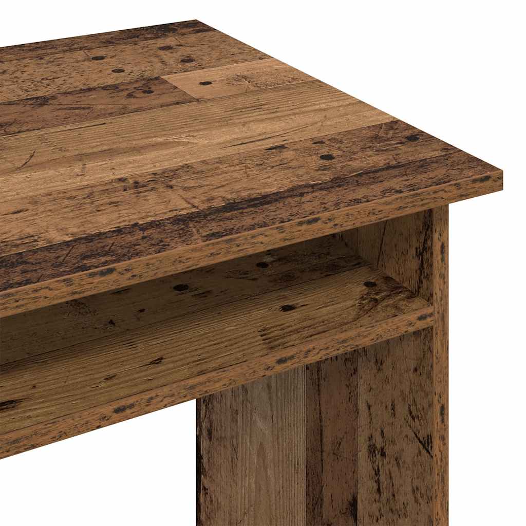 skrivebord 90x50x74 cm konstrueret træ antikt trælook