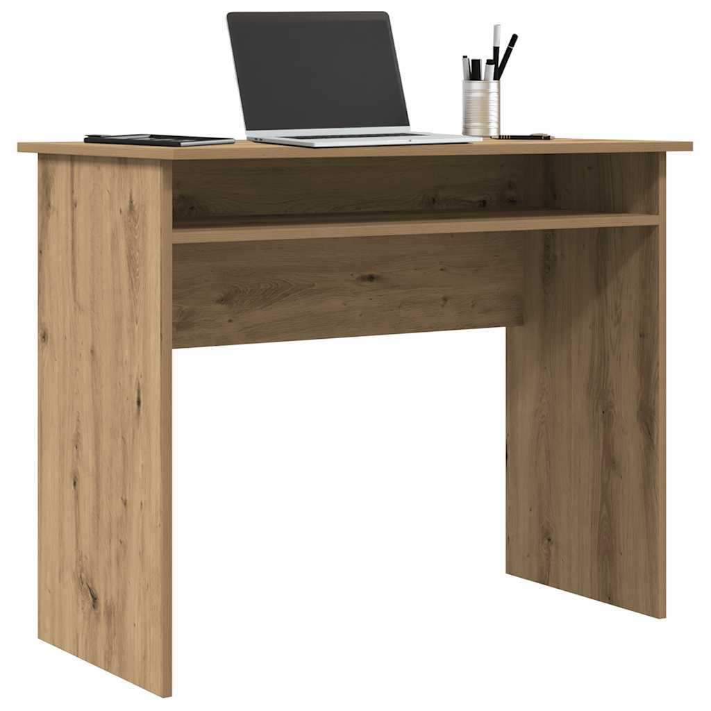 skrivebord 90x50x74 cm konstrueret træ kunsteg