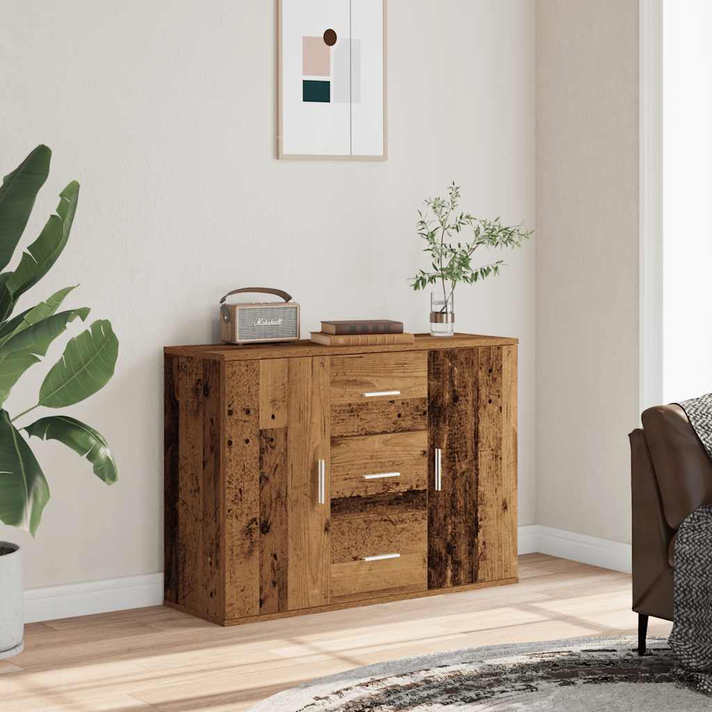 skænk 90x29,5x65 cm konstrueret træ antikt trælook