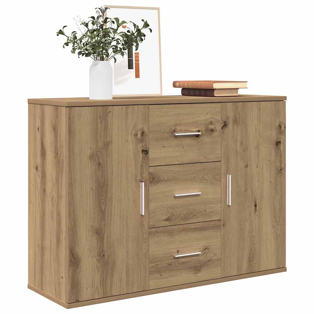 skænk 90x29,5x65 cm konstrueret træ kunsteg