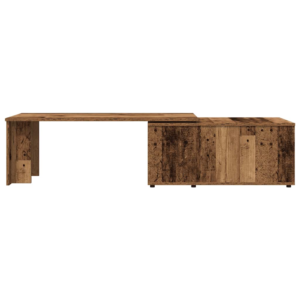 sofabord 150x50x35 cm konstrueret træ antikt træ