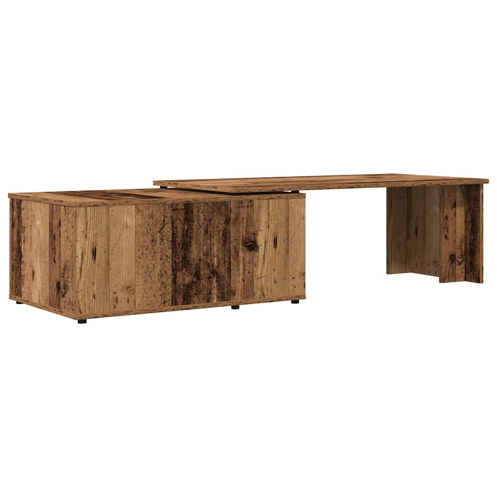 sofabord 150x50x35 cm konstrueret træ antikt træ