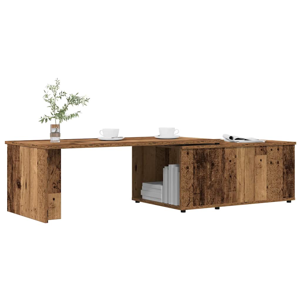 sofabord 150x50x35 cm konstrueret træ antikt træ