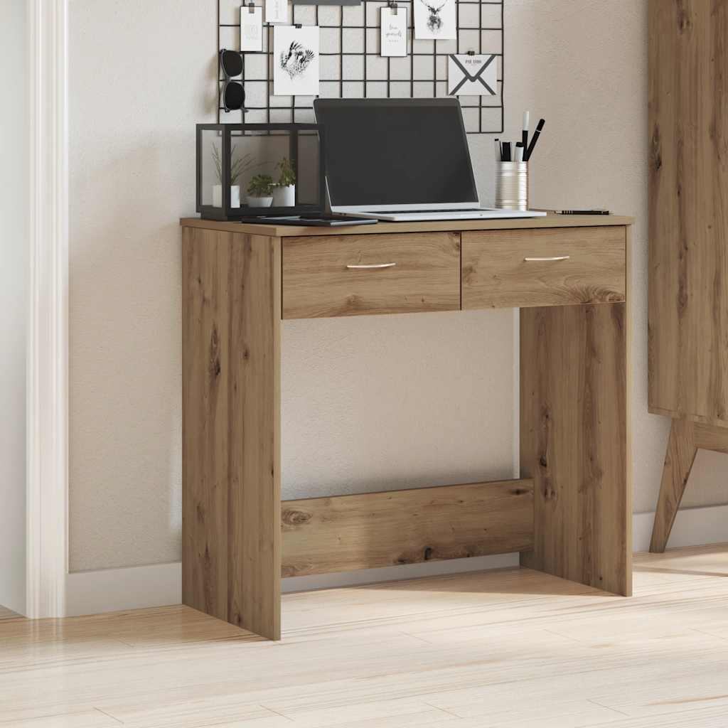 skrivebord 80x40x75 cm konstrueret træ kunsteg