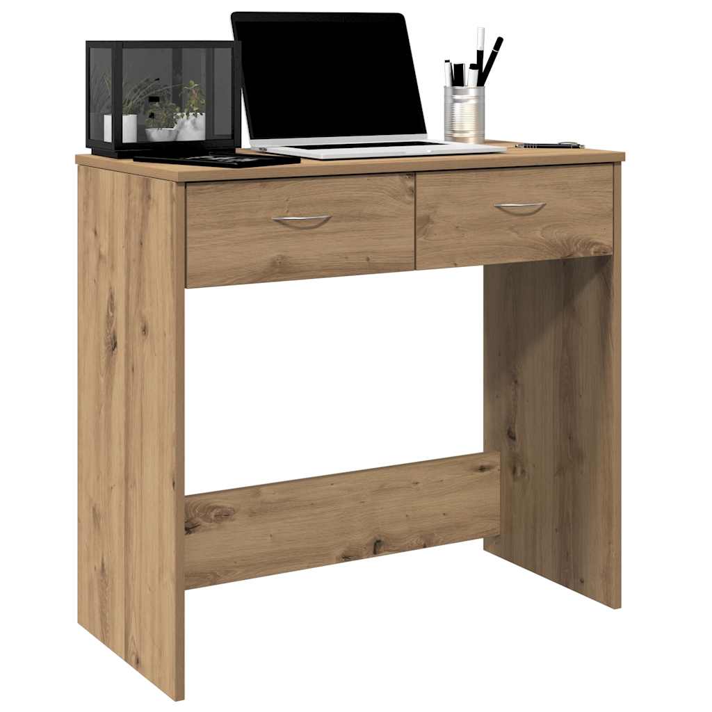 skrivebord 80x40x75 cm konstrueret træ kunsteg