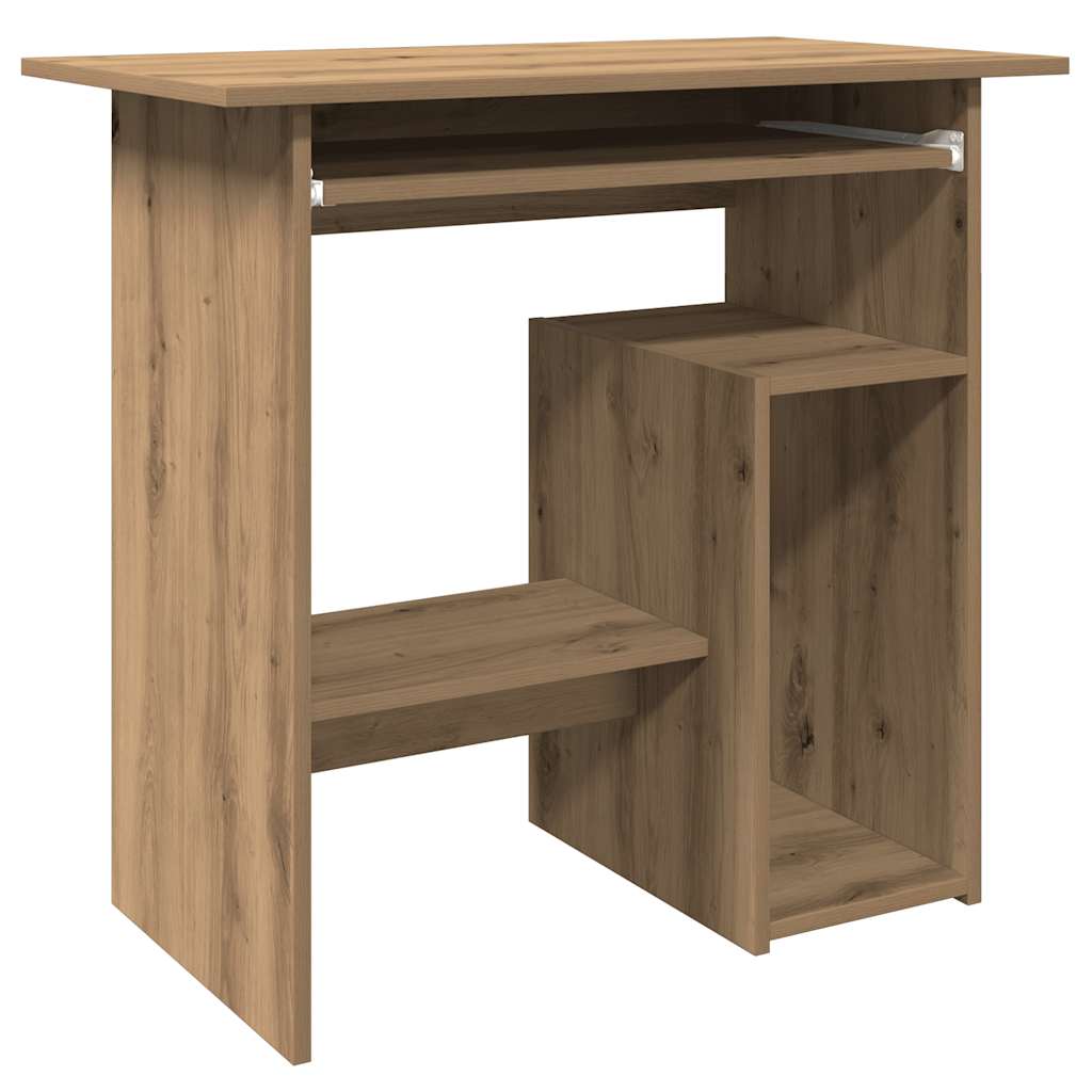 skrivebord 80x45x74 cm konstrueret træ kunsteg