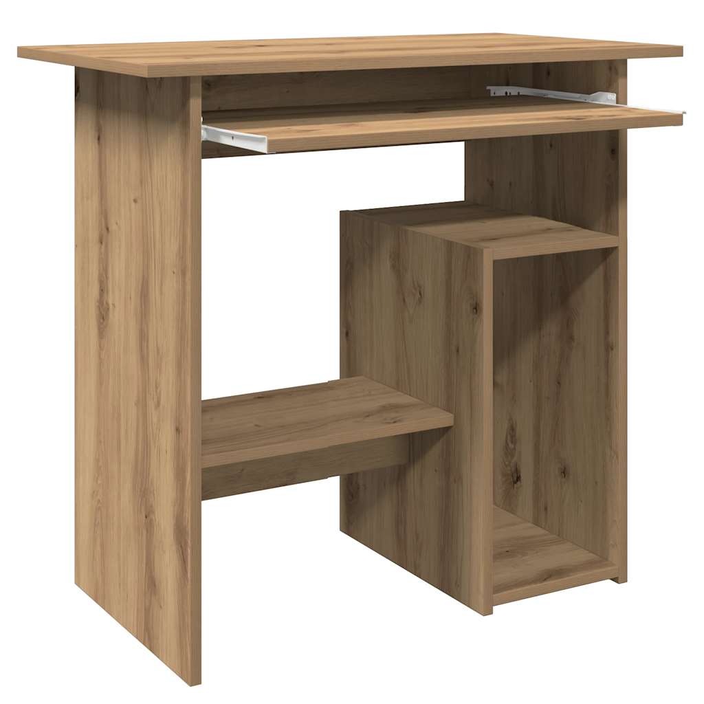 skrivebord 80x45x74 cm konstrueret træ kunsteg