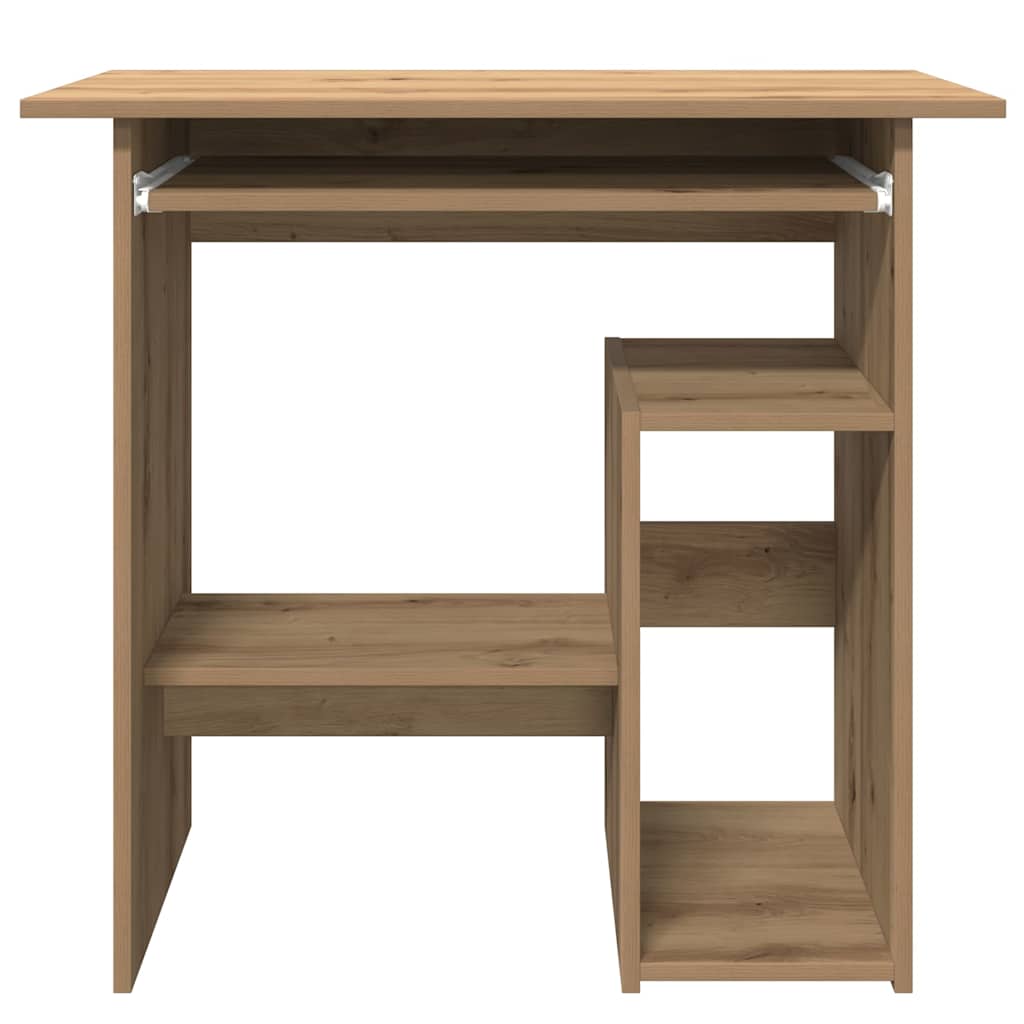 skrivebord 80x45x74 cm konstrueret træ kunsteg