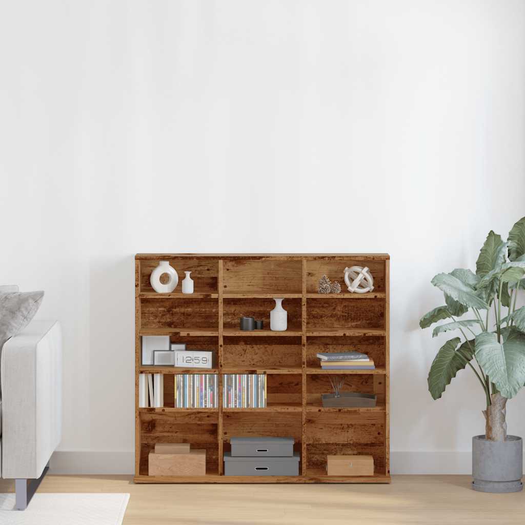 reol 100x23x89,5 cm konstrueret træ antikt trælook