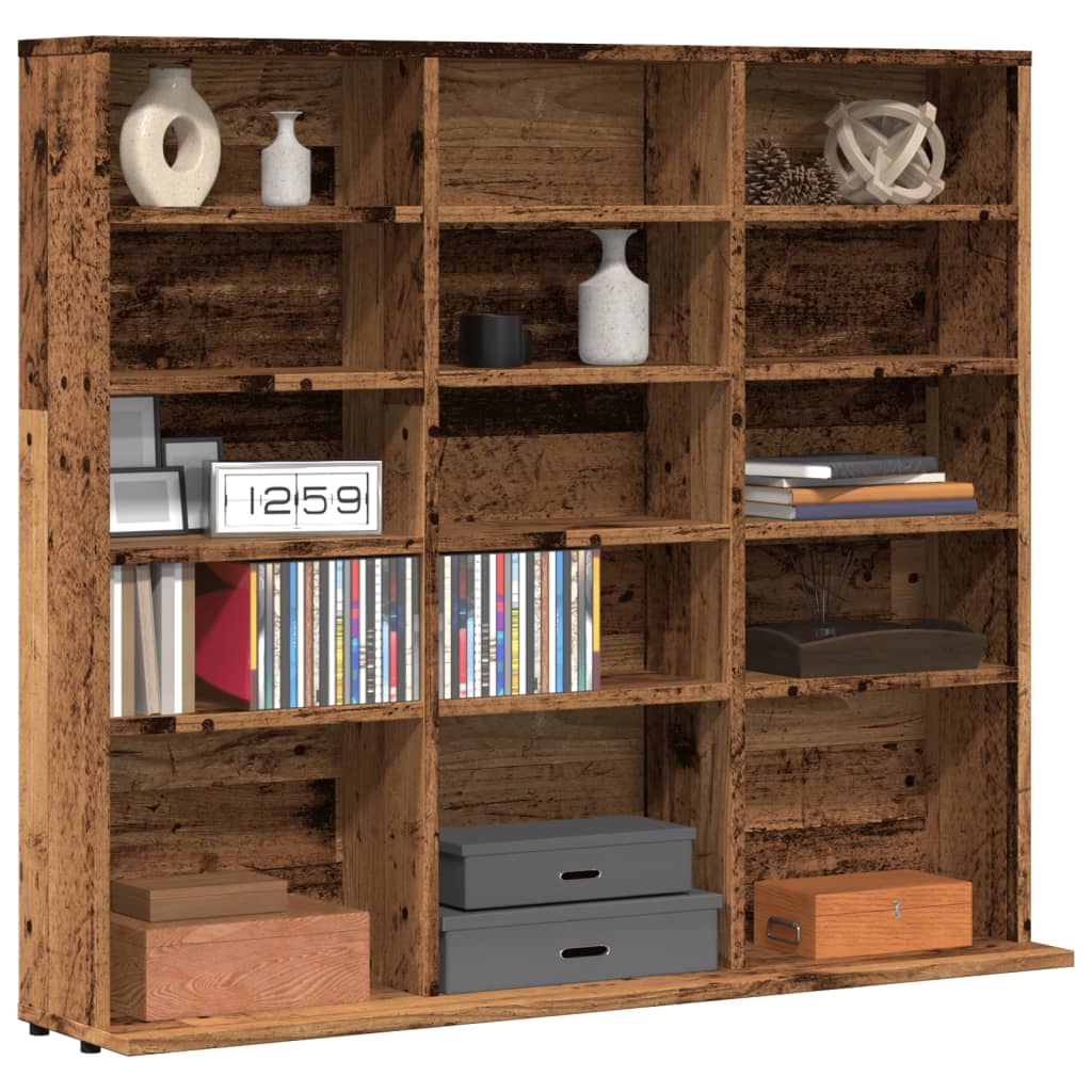 reol 100x23x89,5 cm konstrueret træ antikt trælook