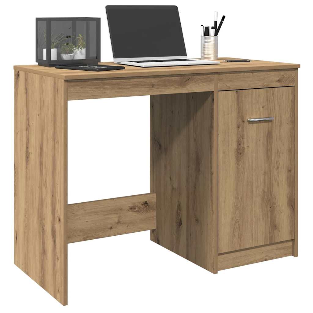 skrivebord 100x50x76 cm konstrueret træ kunsteg
