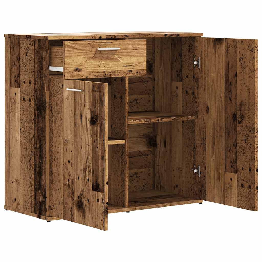 skænk 80x36x75 cm konstrueret træ antikt træ