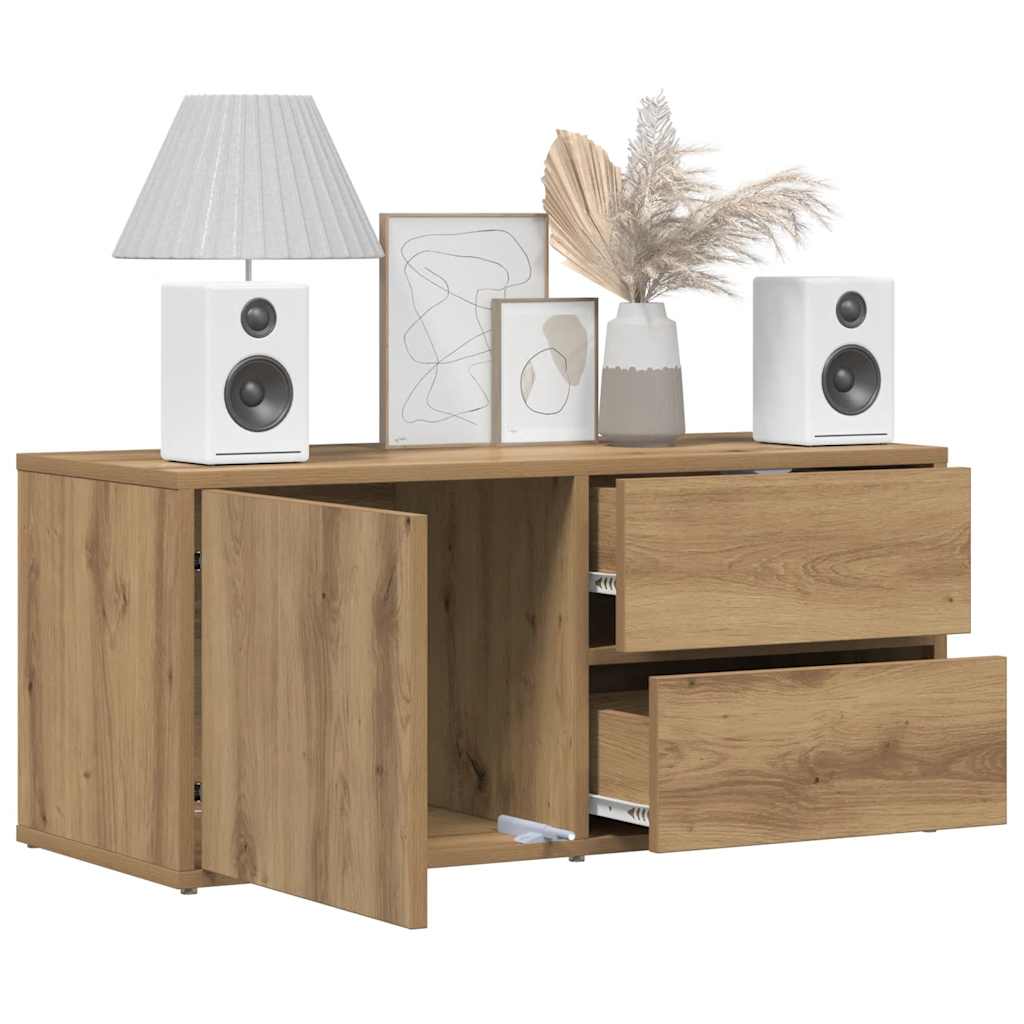tv-bord 80x34x35,5 cm konstrueret træ kunsteg