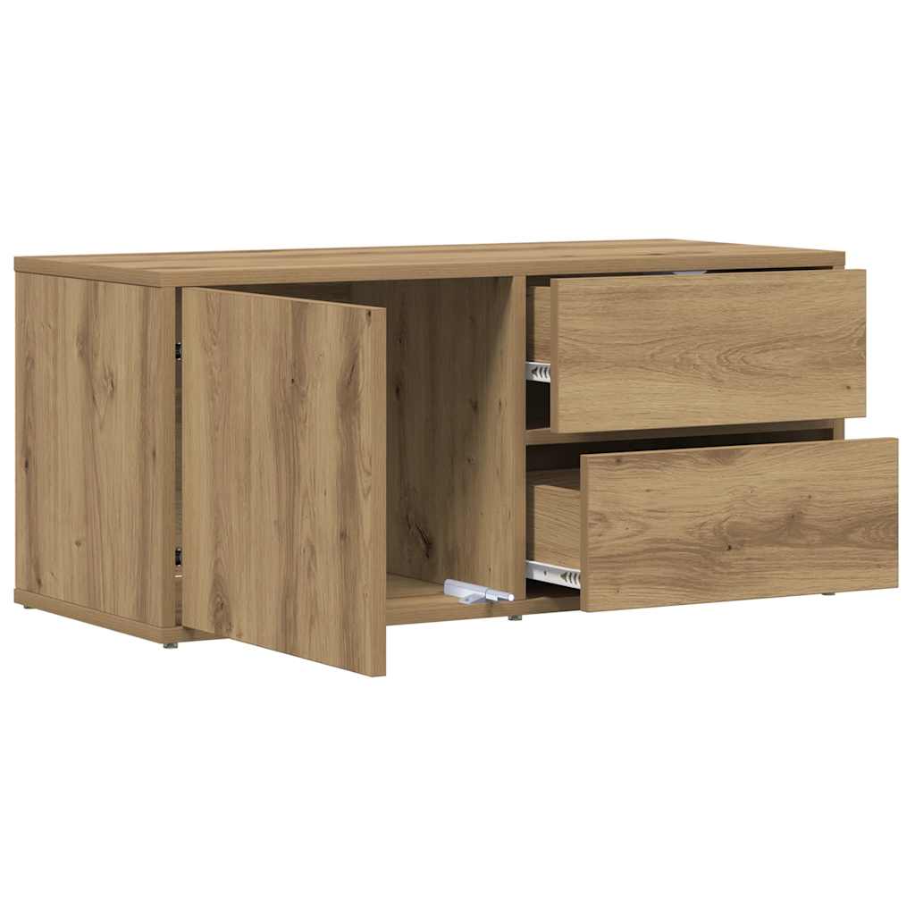 tv-bord 80x34x35,5 cm konstrueret træ kunsteg
