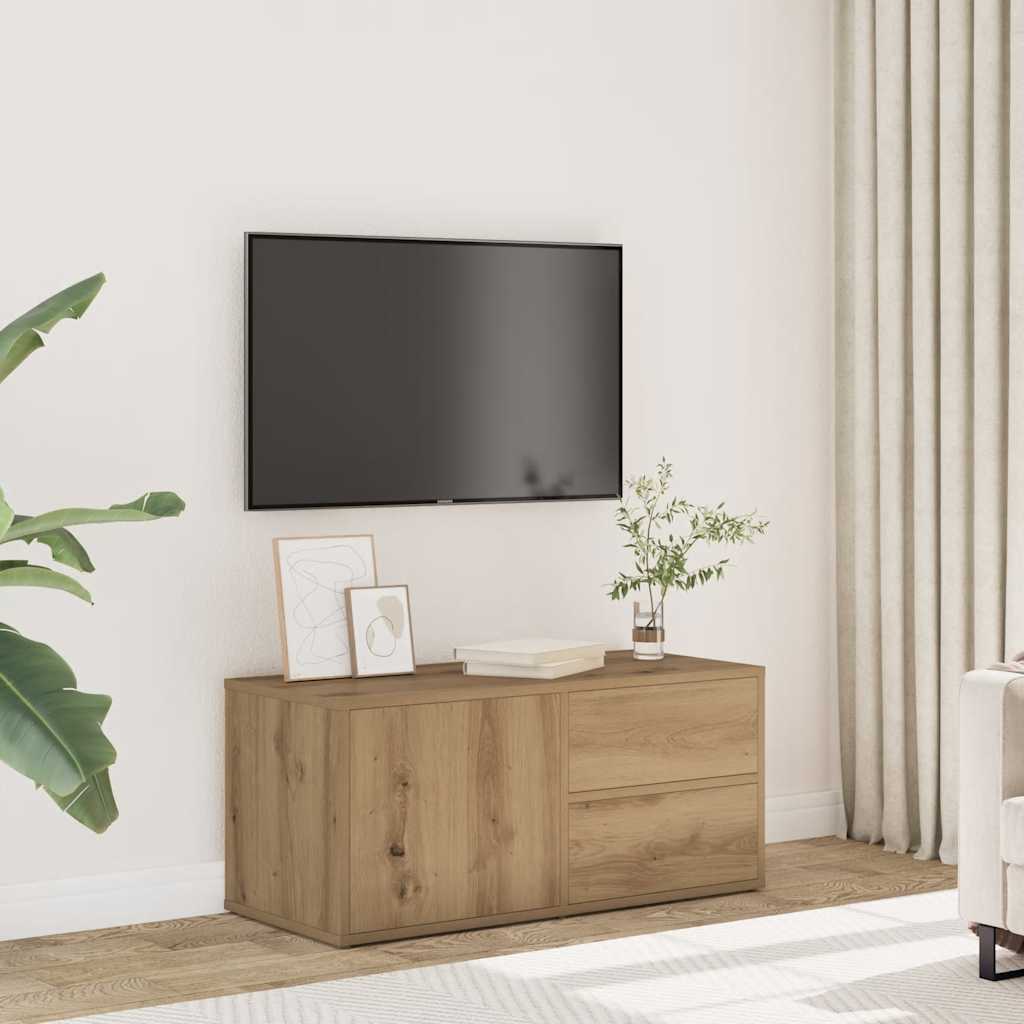 tv-bord 80x34x35,5 cm konstrueret træ kunsteg