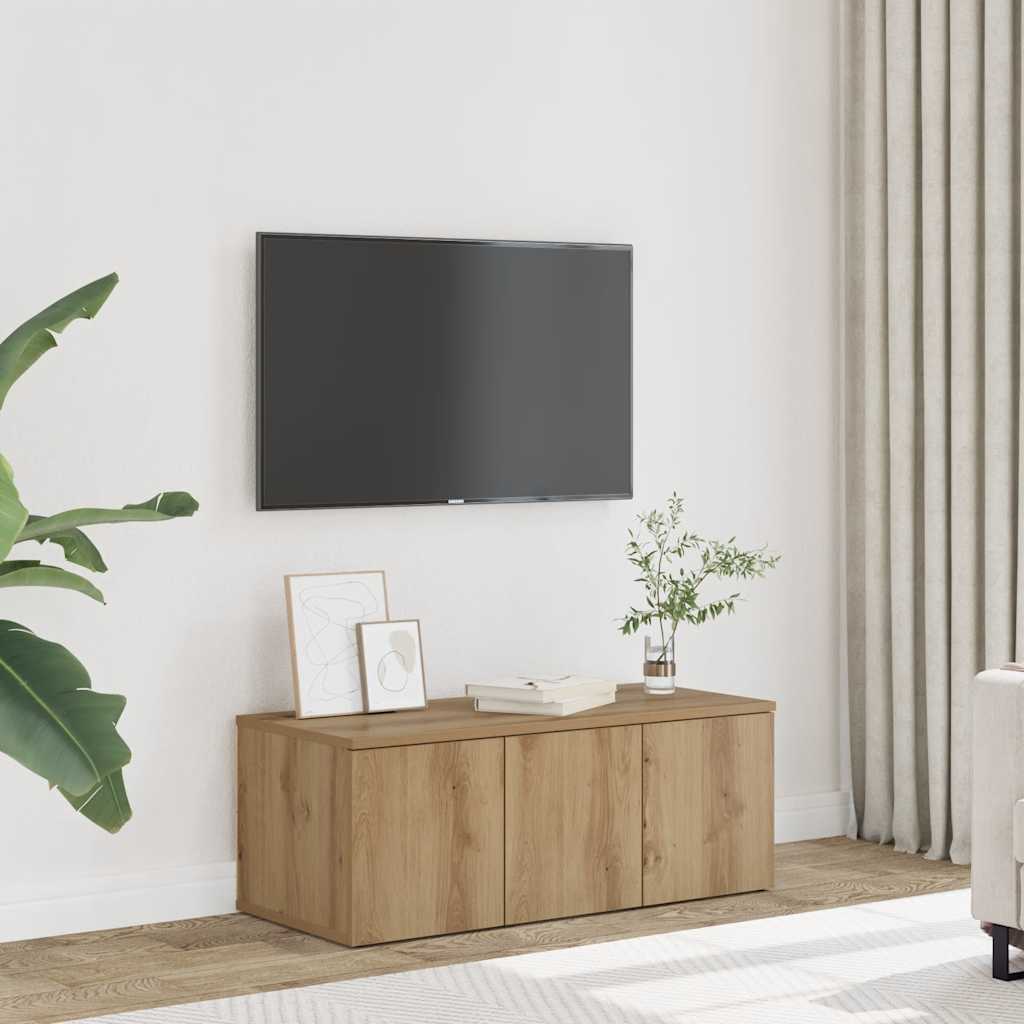 tv-bord 80x34x30 cm konstrueret træ kunsteg