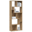 bogreol håndlavet eg 67x24x161 cm konstrueret træ