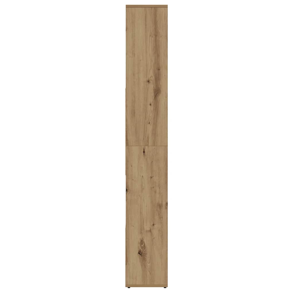bogreol håndlavet eg 67x24x161 cm konstrueret træ